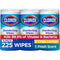 225-Count Crisp Lemon and Fresh Scent Disinfectant Wipes All-Purpose Cleaner (3-Pack)